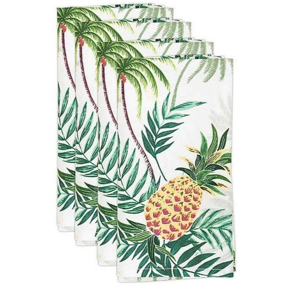 Tommy Bahama Napkins Set of 4 Paraguay Pineapple Beach Summer House Tropical
